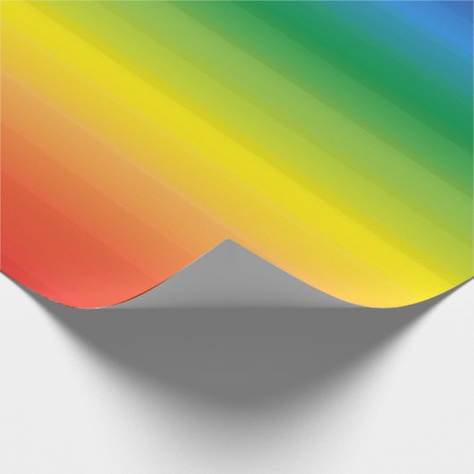 Rainbow Ombre Modern Bright Bold Pride Cadeaupapier (Hoek)