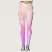 Rainbow Ombre Paint Stroke Leggings (Voorkant)