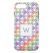 Rainbow Ombre Polka Dot Quilt Pattern Case-Mate iPhone Case (Achterkant)