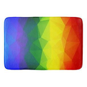 Rainbow Ombre Polygon Badmat