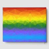 Rainbow Ombre Polygon Gastenboek (Achterkant)