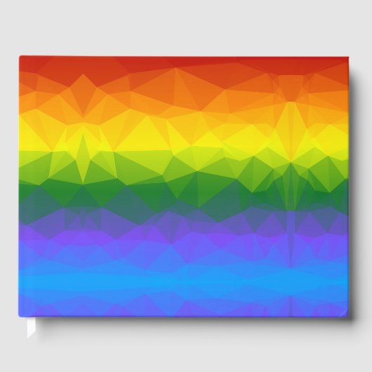 Rainbow Ombre Polygon Gastenboek (Voorkant)