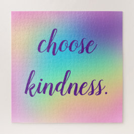 Rainbow Ombre Prismatic Puzzle "Kindness kiezen" Legpuzzel
