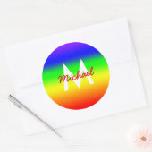 Rainbow Ombre Ronde Sticker (Envelop)