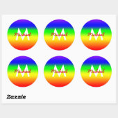 Rainbow Ombre Ronde Sticker (Vel)