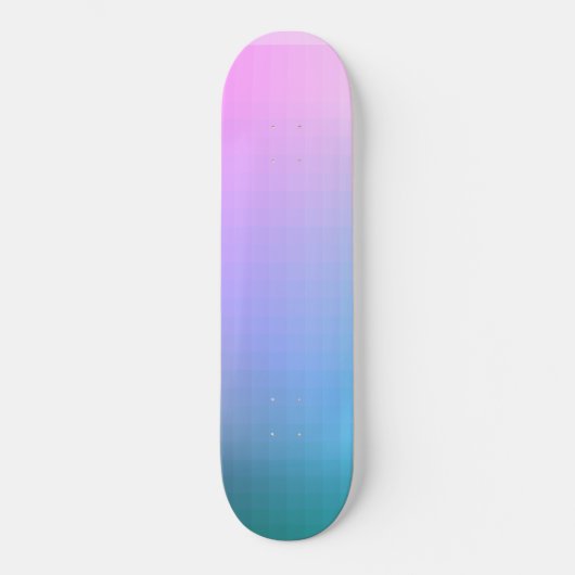 Rainbow Ombre Square Pixel Persoonlijk Skateboard (Voorkant)