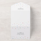 Rainbow Ombre & Stars LGBT Weddenschap in één Invi All In One Uitnodiging (Buitenkant)