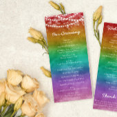 Rainbow Ombre String Lights Details Gay Wedding