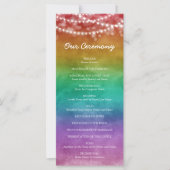 Rainbow Ombre String Lights Details Gay Wedding (Voorkant)
