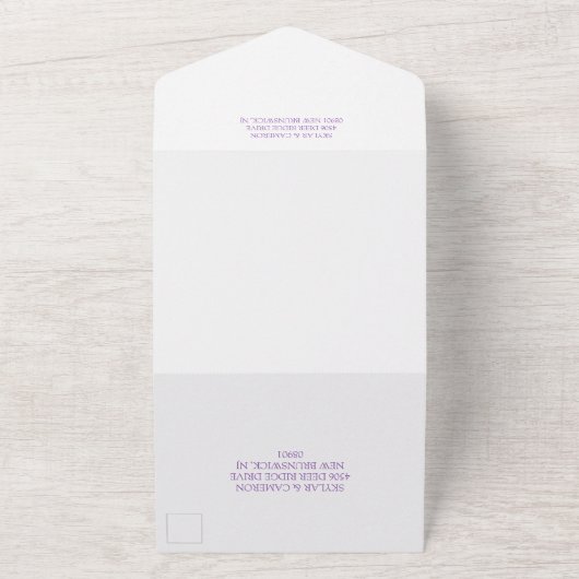 Rainbow Ombre String Lights Gay Wedding All In One Uitnodiging (Buitenkant)