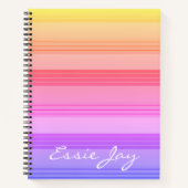 Rainbow Ombre stripe Pattern-laptop Notitieboek (Voorkant)