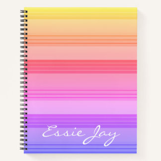 Rainbow Ombre stripe Pattern-laptop Notitieboek