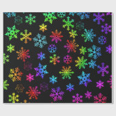 Rainbow Ombre Swirling Snowflakes Cadeaupapier (Vlak)