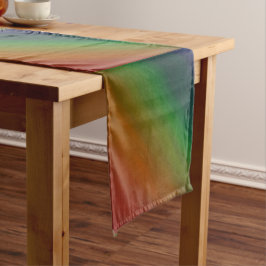 Rainbow Ombre | Vlag Abstract met een oude kleurri Medium Tafelloper