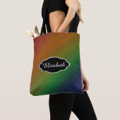 Rainbow Ombre | Vlag Abstract met een oude kleurri Tote Bag (Dichtbij)