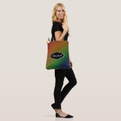 Rainbow Ombre | Vlag Abstract met een oude kleurri Tote Bag (Op model)