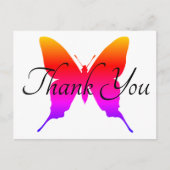 Rainbow Ombre vlinder silhouet dank u Briefkaart