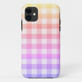 Rainbow ombré & White Play Gingham  Case-Mate iPhone Case