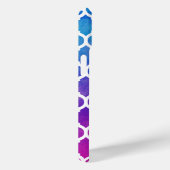 Rainbow Ombre Wit Marokkaans Tegel Patroon Case-Mate iPhone Case (Achterkant / Rechts)