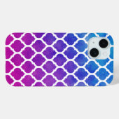 Rainbow Ombre Wit Marokkaans Tegel Patroon Case-Mate iPhone Case (Achterkant (horizontaal))