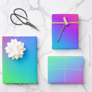 Rainbow Ombres Birthday Party Inpakpapier Vel