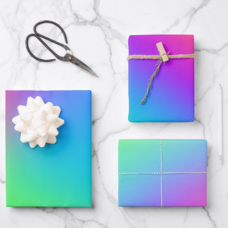 Rainbow Ombres Birthday Party Inpakpapier Vel