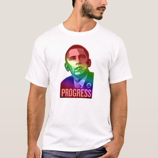 Rainbow-ondersteuning voor Barack Obama T-shirt (Voorkant)