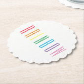 RAINBOW - Onderzetters voor rond papier (Gekanteld)