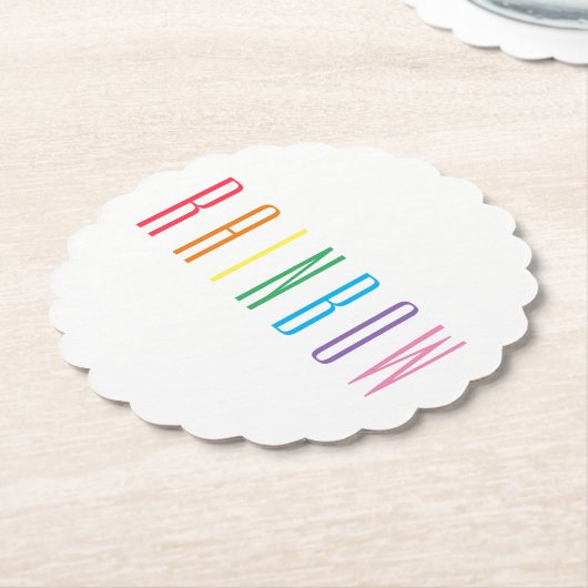 RAINBOW - Onderzetters voor rond papier (Gekanteld)