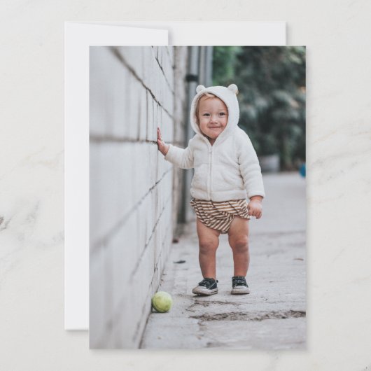 Rainbow One First Birthday Invitation Kaart (Achterkant)