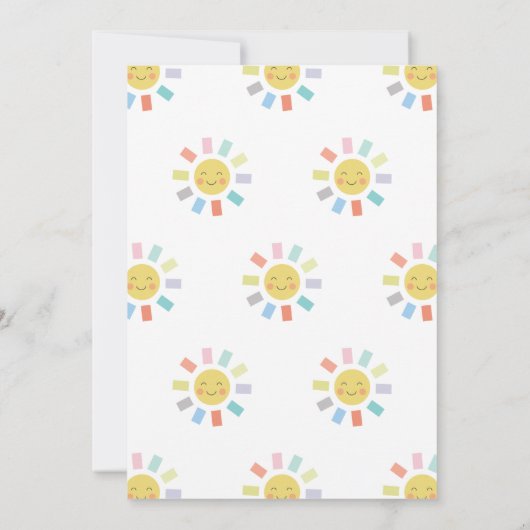 Rainbow One Kind - Uitnodiging op verjaardag (Achterkant)