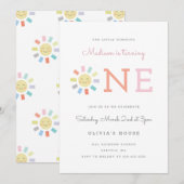 Rainbow One Kind - Uitnodiging op verjaardag (Voorkant / Achterkant)