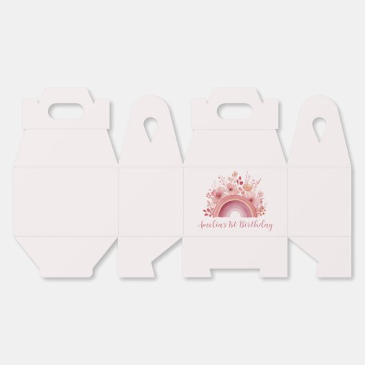 Rainbow Onederful 1st Birthday Party Favour Box Bedankdoosjes (Ongevouwen)