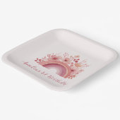 Rainbow Onederful 1st Birthday Party  Papieren Bordje (Gebogen)