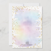 Rainbow Onederful Birthday Invitation Kaart (Achterkant)