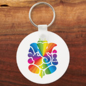 Rainbow-ontwerp Ganesha Sleutelhanger (Voorkant)