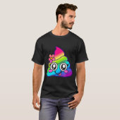 Rainbow Op Emoji Cute Unicorn O Flower Silly T-shirt (Voorkant volledig)
