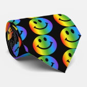 Rainbow - op zwart stropdas (Opgerold)