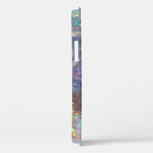 Rainbow Opal Gemstone Iridescent Monogram Naam Case-Mate iPhone Case (Achterkant / Rechts)