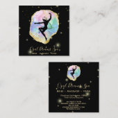 *~* Rainbow Opal Goddess Celestial Magical Cosmic Vierkante Visitekaartje (Voorkant / Achterkant)