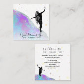 *~* Rainbow Opal Goddess Celestial Mystical Blue Vierkante Visitekaartje (Voorkant / Achterkant)