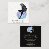 *~* Rainbow Opal Goddess Star Celestial Magical Vierkante Visitekaartje (Voorkant / Achterkant)