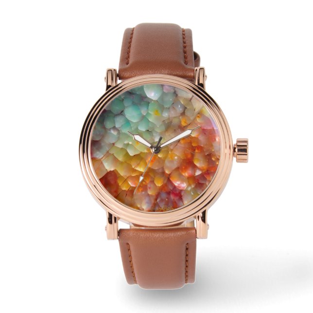 Rainbow Opal horlogegezicht Horloge (Voorkant)