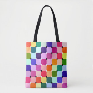 Rainbow Optische Illusie Helder Kussen Funky Tote Bag