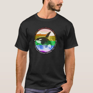 Rainbow Orca Killer Whale Earth Activist Marine Bi T-shirt