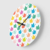 Rainbow Origami Crane Wall klok (Hoek)