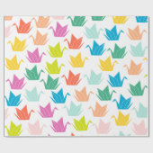 Rainbow Origami Crane Wrapping Paper Cadeaupapier (Vlak)