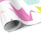 Rainbow Origami Crane Wrapping Paper Cadeaupapier (Rol Hoek)