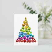 Rainbow Ornament kerstboom Feestdagenkaart (Staand voorkant)