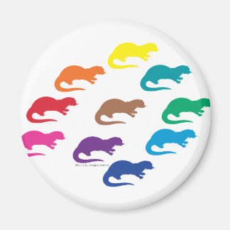 Rainbow Otters Magneet